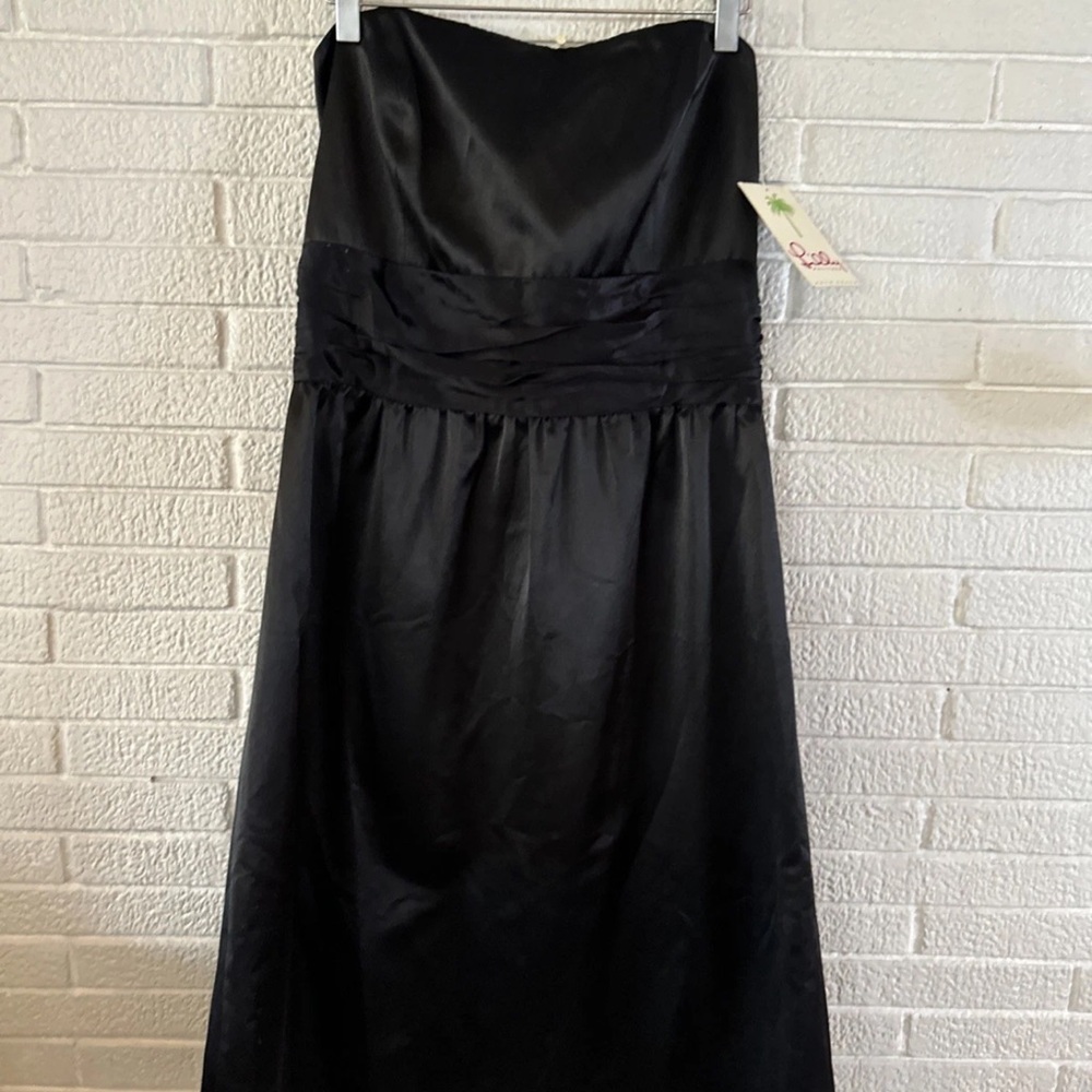 NWT LILLY PULITZER Black Strapless Dress SIZE 12 - Picture 2 of 10